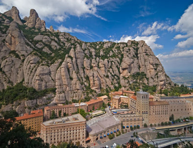 View of Montserrat Benedictine monastery